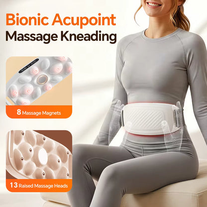 Cordless Heated Kneading Massage Belt for Belly, Waist, Back & Legs