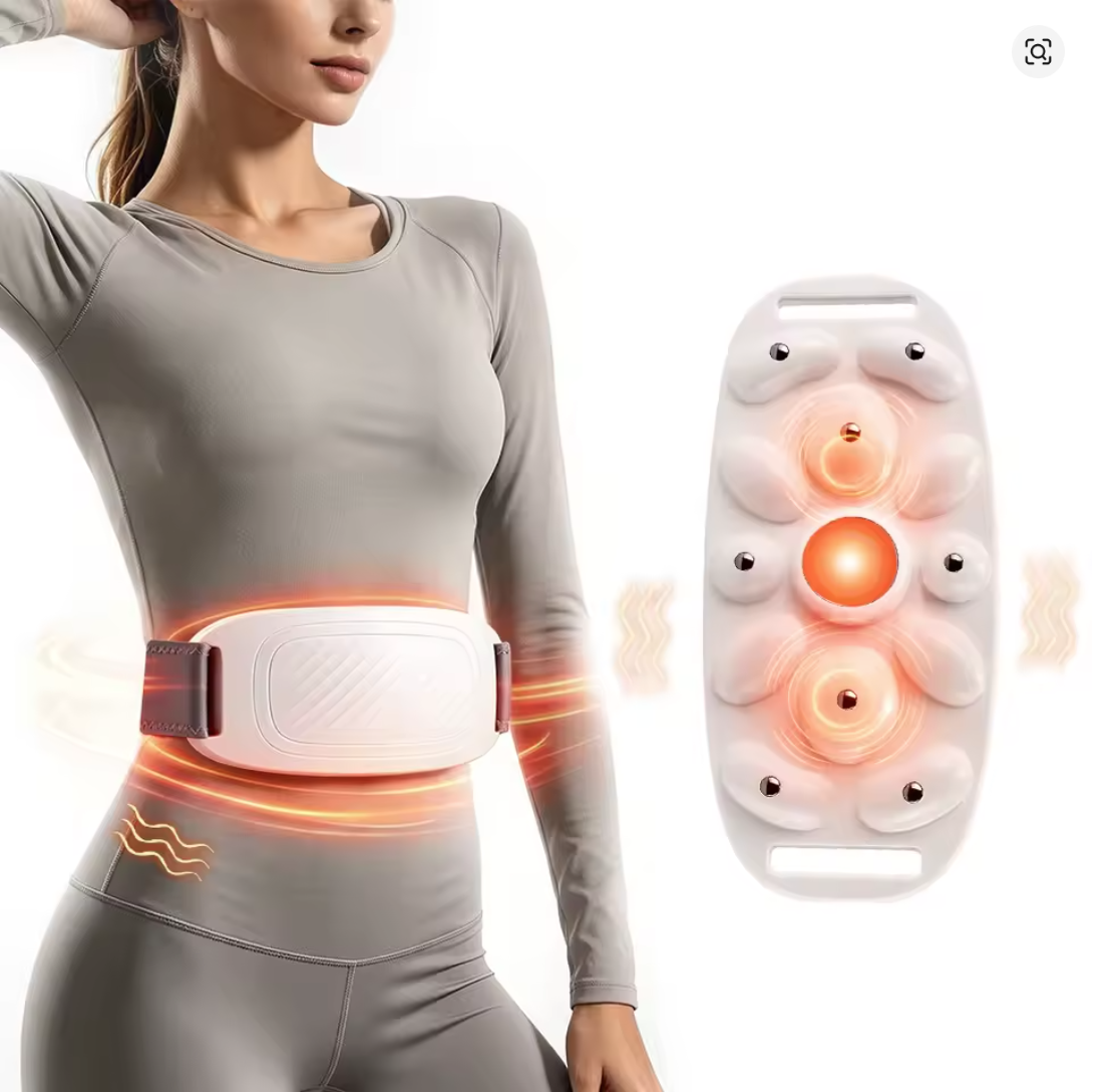 Cordless Heated Kneading Massage Belt for Belly, Waist, Back & Legs