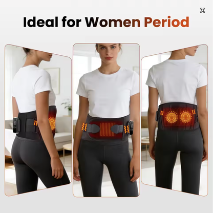 Cordless Heated Kneading Massage Belt for Belly, Waist, Back & Legs